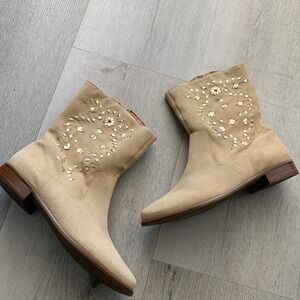 Jack‎ Rogers NWOB Kaitlin Stitch Boot 7.5 tan cream